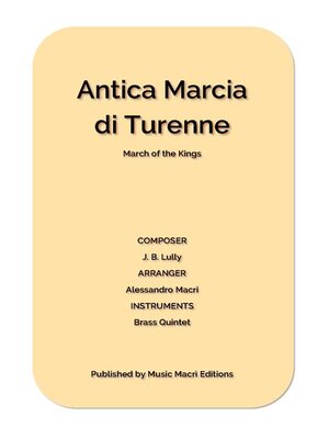 cover image of Antica Marcia di Turenne by J. B. Lully